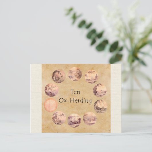 De tien Afbeeldingen Oxherding Briefkaart (Staand voorkant)