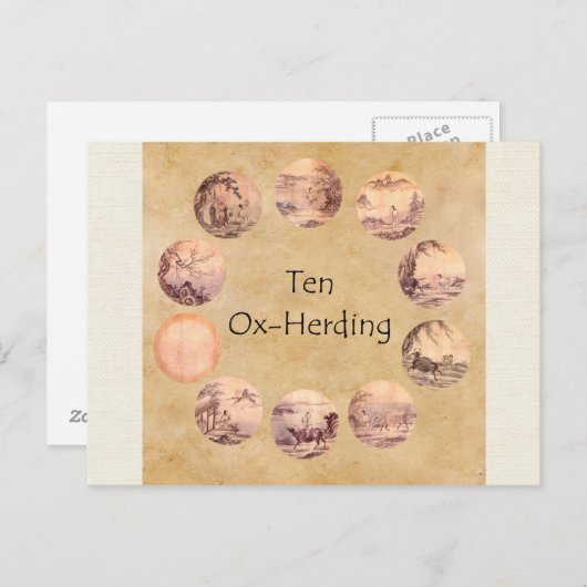 De tien Afbeeldingen Oxherding Briefkaart (Voorkant / Achterkant)