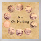 De Tien Afbeeldingen van de Oxherding Poster (Voorkant)