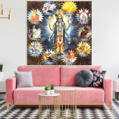 De tien avatars van Vishnu - omwikkeld canvas Afdruk (Insitu (Woonkamer))