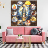De tien avatars van Vishnu - omwikkeld canvas Afdruk (Insitu (Woonkamer))