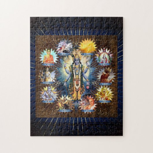 De tien avatars van Vishnu - Puzzel Fotokaart (Verticaal)