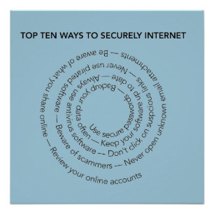 De tien beste manieren om internet veilig te gebru poster