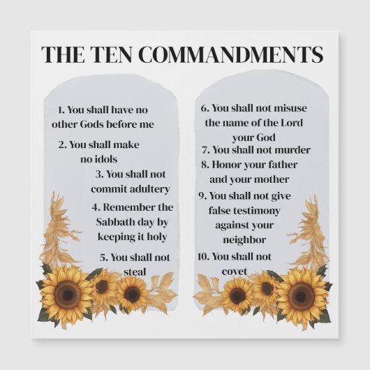 De tien geboden (Voorkant)