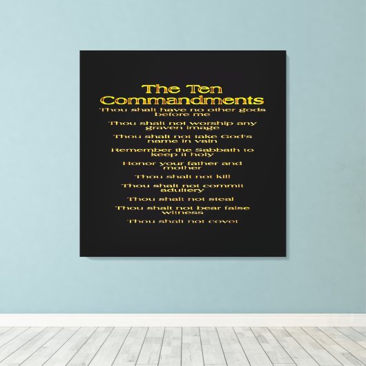 De tien geboden 01 canvas afdruk (Insitu (Houten vloer))