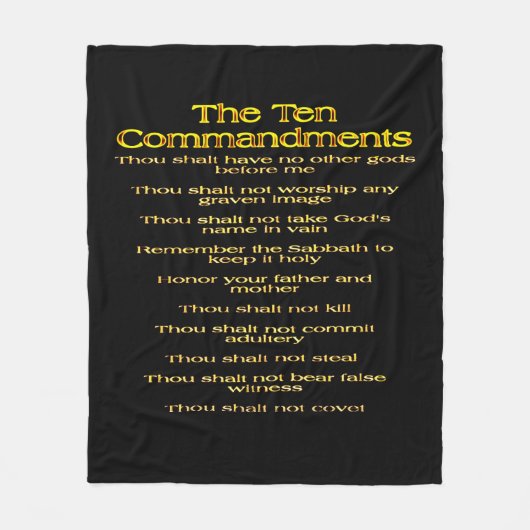 De tien geboden 01 fleece deken (Voorkant)