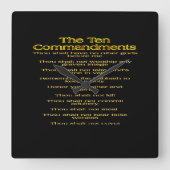 De tien geboden 01 vierkante klok (Voorkant)