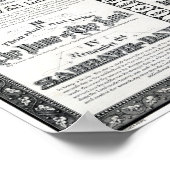 De Tien Geboden 1876 Vintage Poster herstelden (Hoek)