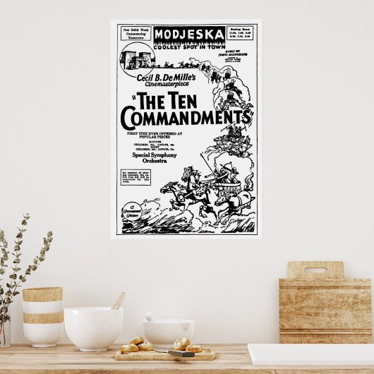 De Tien Geboden 1925  film en poster (Keuken)