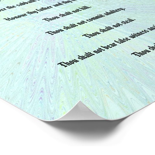 De tien geboden - Aqua Splash Poster (Hoek)