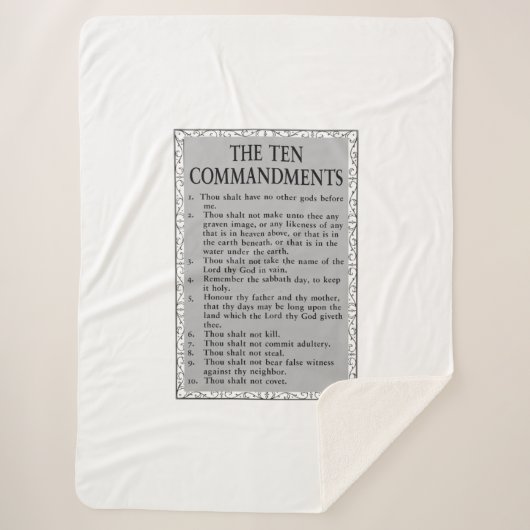 De Tien Geboden Bijbel Sherpa Deken (Voorkant)