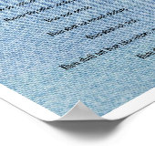 De tien geboden - Blue Denim Poster (Hoek)