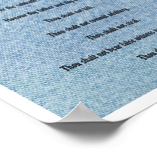 De tien geboden - Blue Denim Poster (Hoek)