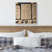 De tien geboden canvas afdruk (Insitu (Slaapkamer))