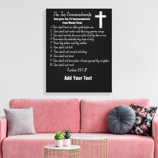 De tien geboden - canvas afdruk (Insitu (Woonkamer))