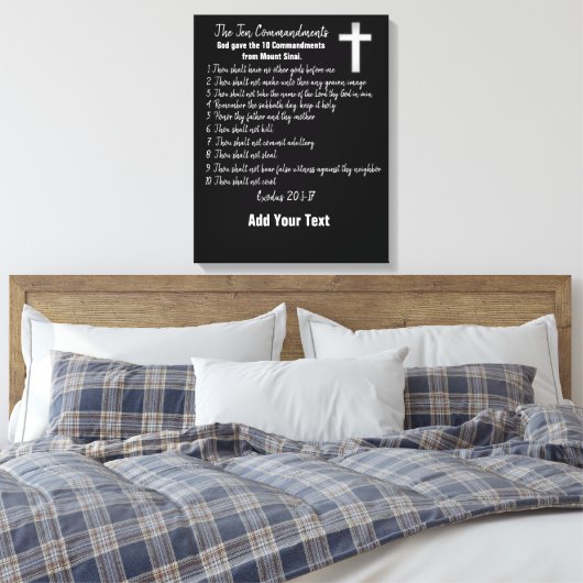 De tien geboden - canvas afdruk (Insitu (Slaapkamer))