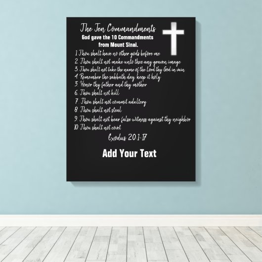 De tien geboden - canvas afdruk (Insitu (Houten vloer))