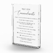 De Tien Geboden Christelijke Bijbelvers Kerk  Fotoblokken (Rechts)