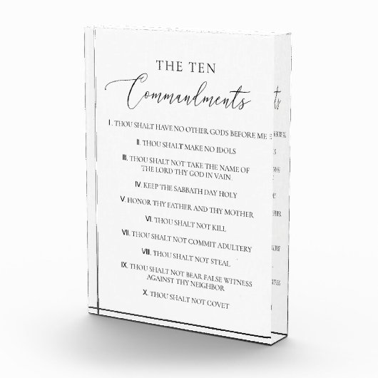 De Tien Geboden Christelijke Bijbelvers Kerk  Fotoblokken (Rechts)