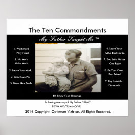 De Tien Geboden die mijn vader me vertelde Poster