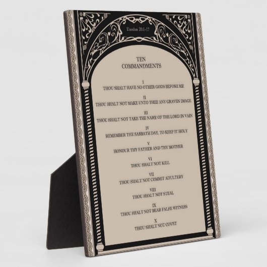 De tien geboden fotoplaat (Zijkant)