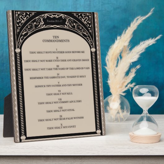 De tien geboden fotoplaat (Zijkant)