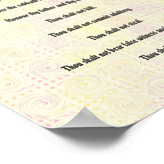 De Tien Geboden - Gele Twists Poster (Hoek)