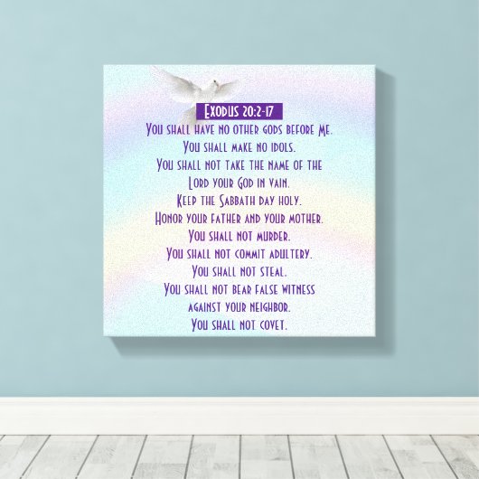 De Tien Geboden - Gewikkeld Canvas (Gloss) (Insitu (Houten vloer))