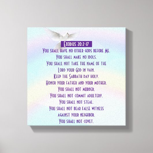 De Tien Geboden - Gewikkeld Canvas (Gloss) Afdruk (Voorkant)