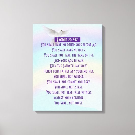 De Tien Geboden - Gewikkeld Canvas (Gloss) Afdruk (Voorkant)