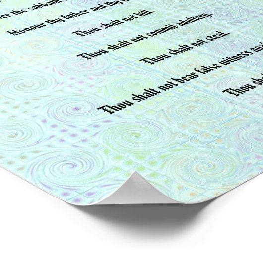 De Tien Geboden - Groen Poster Twists (Hoek)