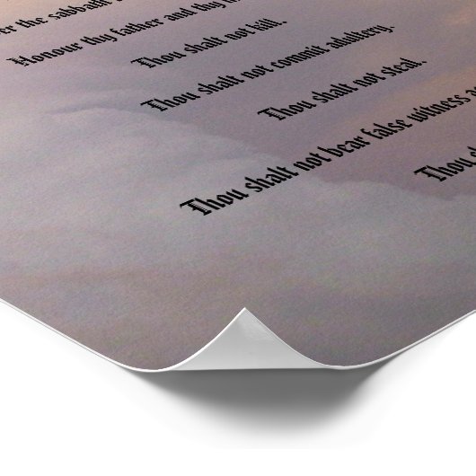 De Tien geboden - het Poster van de Wolken van de  (Hoek)