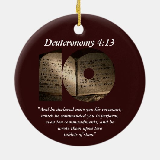 De tien geboden keramisch ornament (Achterkant)