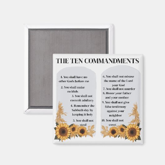 De tien geboden magneet (Voorkant / Achterkant)