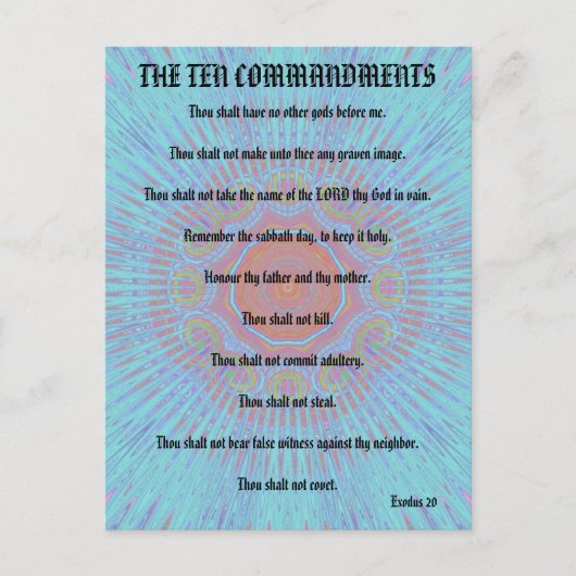 De Tien Geboden "Outward Expressions" Briefkaart (Voorkant)