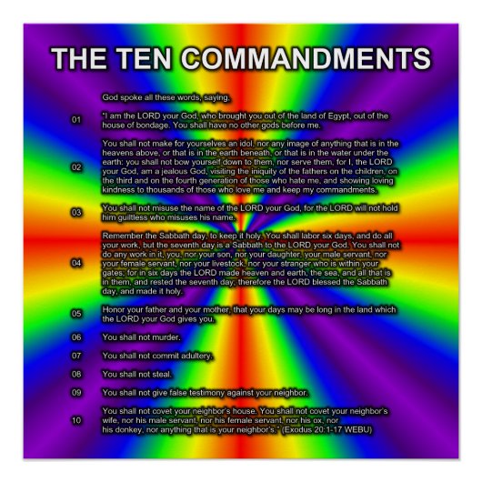 De Tien Geboden Perfect Poster (Voorkant)