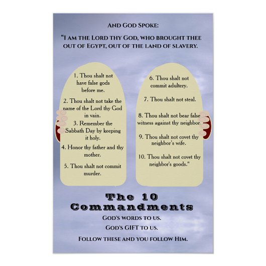 De tien geboden perfect poster