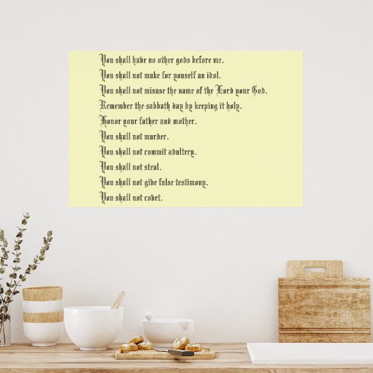 De tien geboden poster (Keuken)