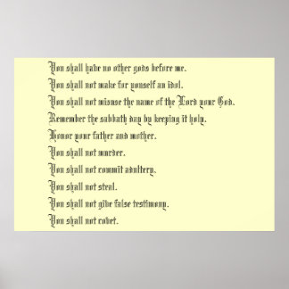 De tien geboden poster