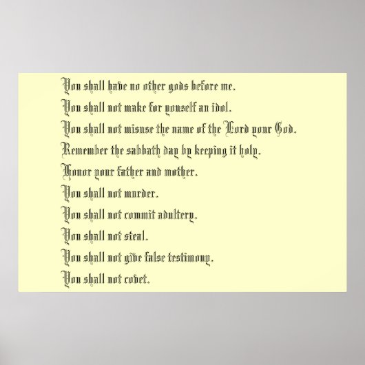 De tien geboden poster (Voorkant)