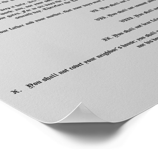 De tien geboden poster (Hoek)