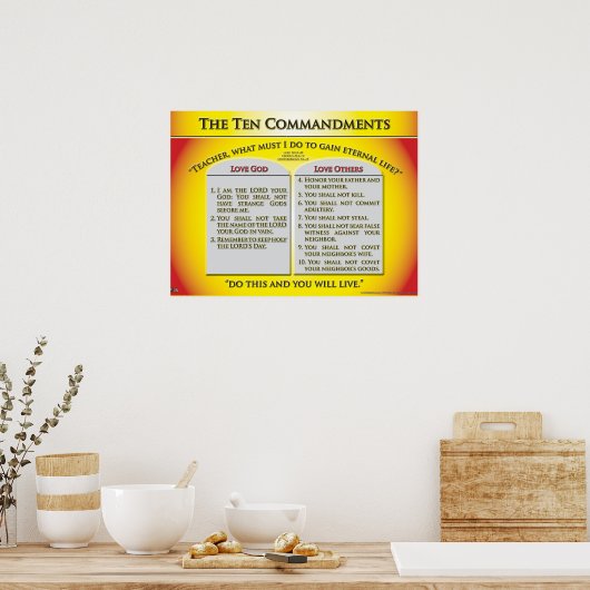 De tien geboden poster (Keuken)