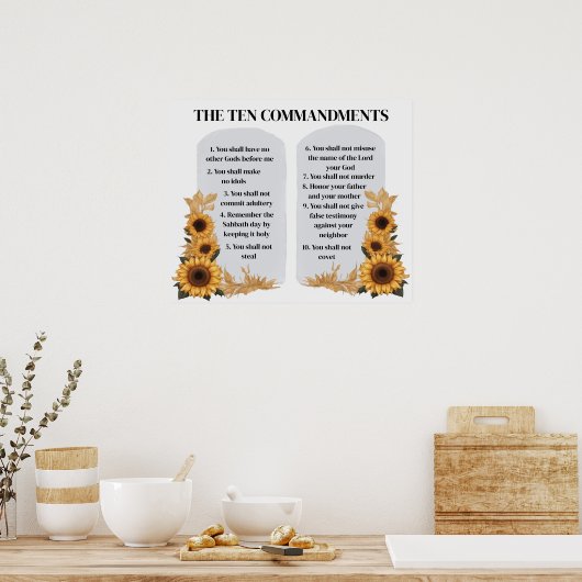 De tien geboden poster (Keuken)