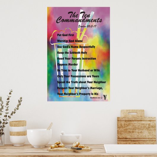 De tien geboden poster (Keuken)