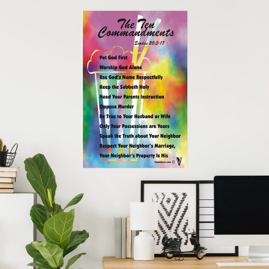 De tien geboden poster (Thuiskantoor)