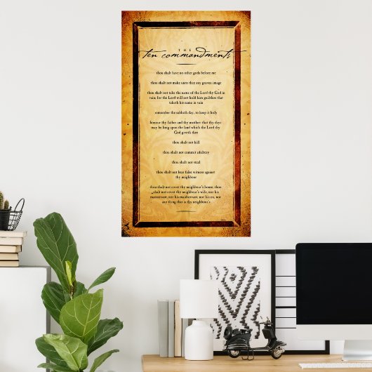 De tien geboden poster (Thuiskantoor)