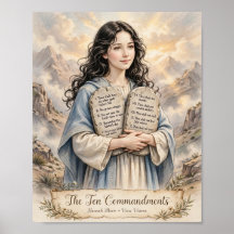 De Tien Geboden Poster - Vrouwelijke Vrouw