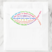 De tien geboden rechthoekige sticker (Tas)