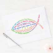 De tien geboden rechthoekige sticker (Envelop)