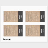 De tien geboden rechthoekige sticker (Vel)